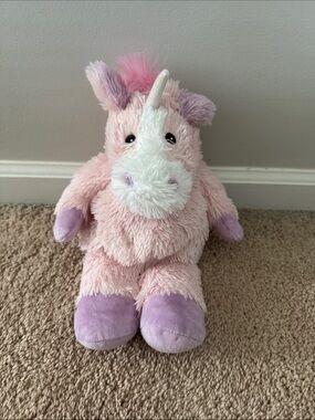 Like new! Warmies Plush Pink and Lavender Unicorn Cuddly Toy